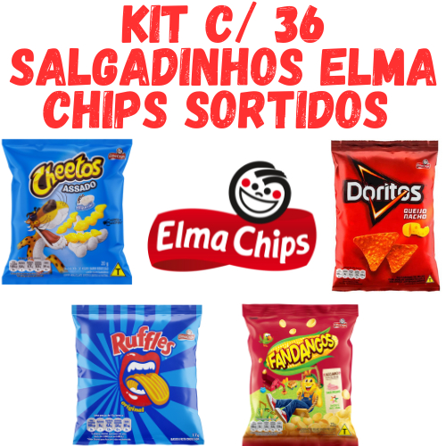 Kit c/ 36 Salgadinhos Sortidos Elma Chips – 
