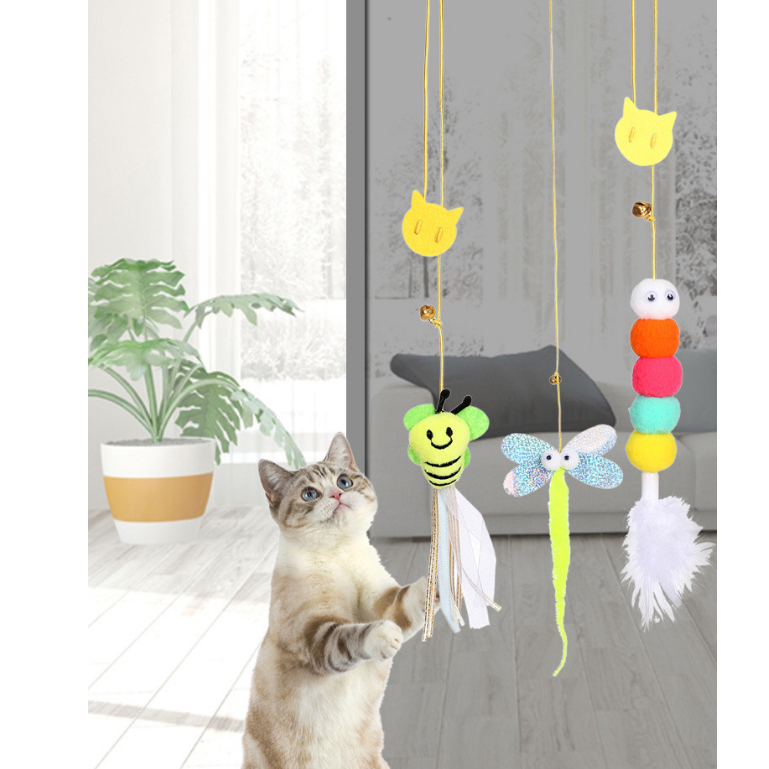 Brinquedo para Gato Interativo Lagarta com Pena Si