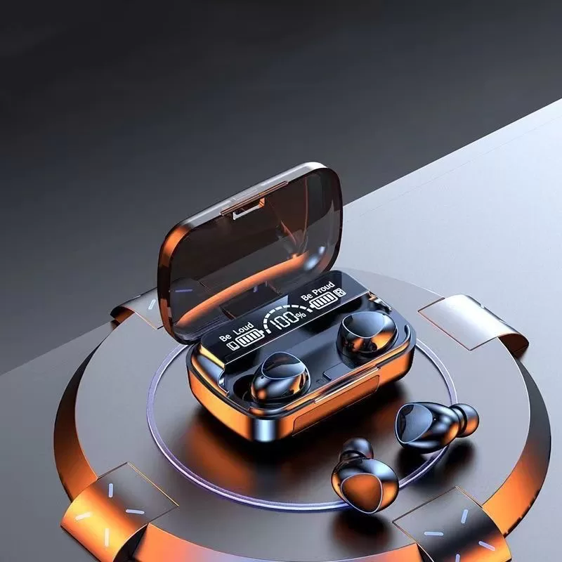 M10 Fone De Ouvido bluetooth 5.1 Com display Led Tws Touch Redução De Ruído À Prova Dágua Sem Fio