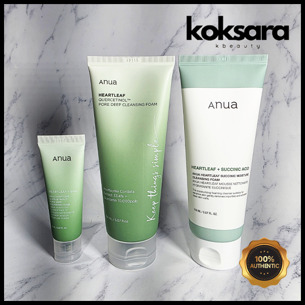 ANUA heartleaf pore deep cleansing foam,succinic m