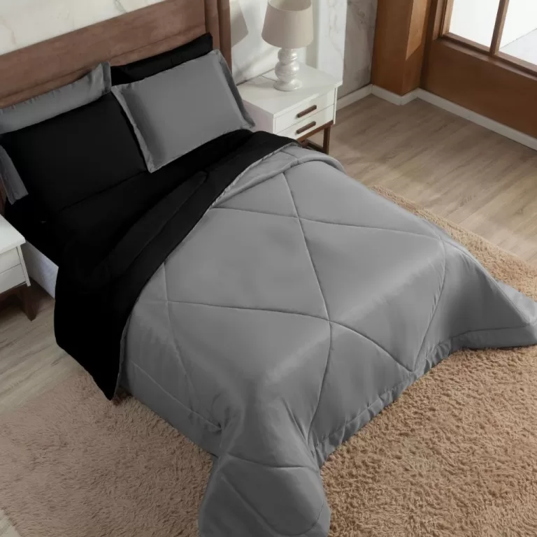 Kit Edredom Cama Quarto Queen Fronha 03 Peças Dup