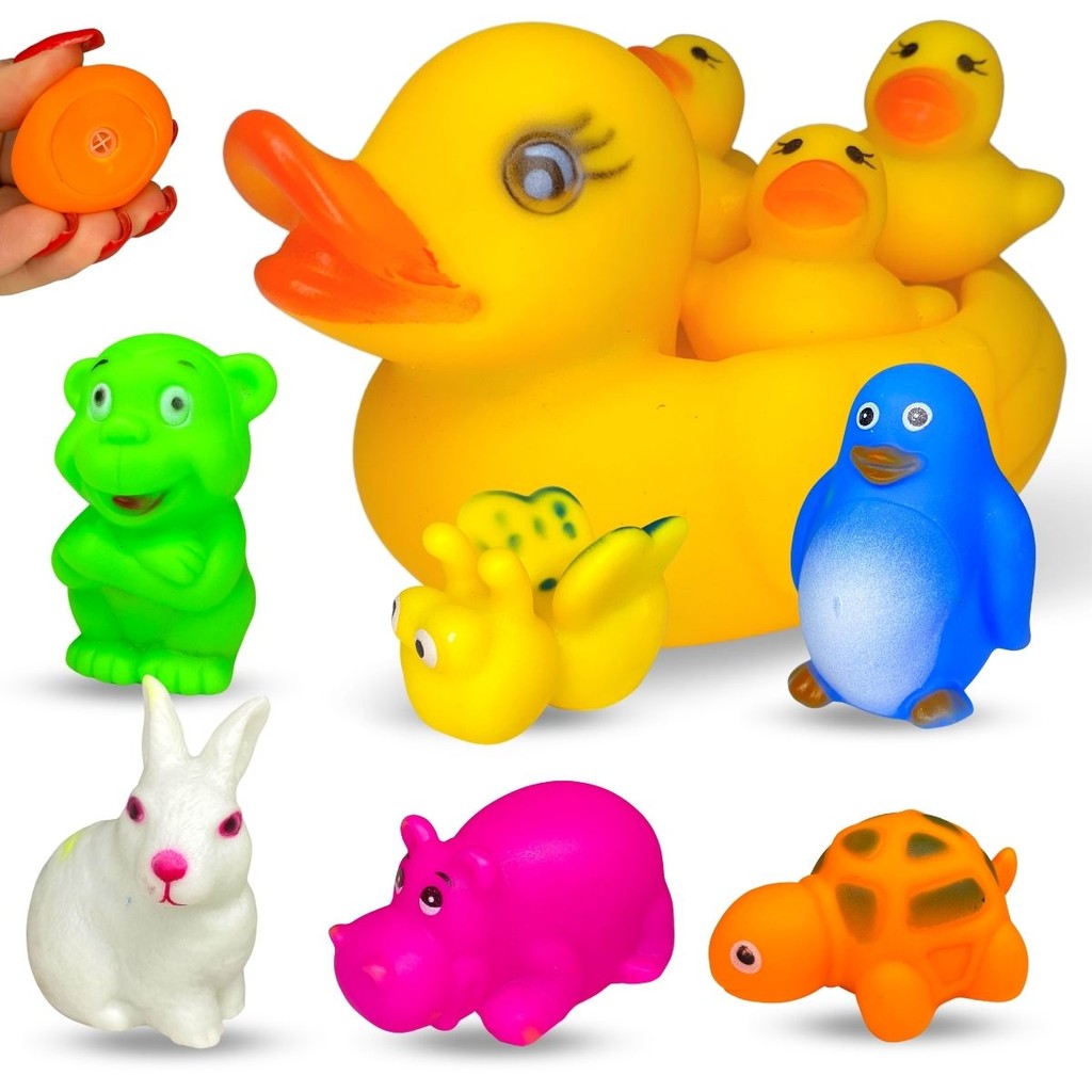 Kit Brinquedo De Banheira Bebês Vinil Hora Do Banho Infantil