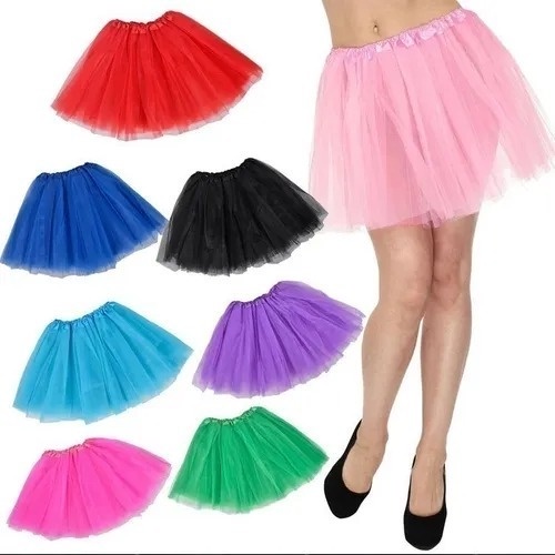 Saia De Tule Adulto Carnaval Cosplay Fantasia 40cm