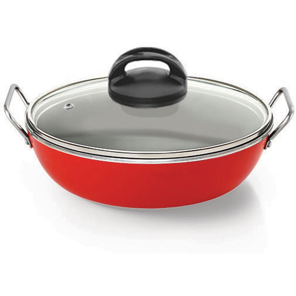 Fritadeira Nigro Alumínio Antiaderente Gourmet 32cm Vermelho