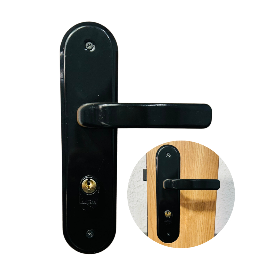 Fechadura Para Porta de Casa Externa Sala Cozinha Interna Quarto Banheiro Preto Trinco Universal