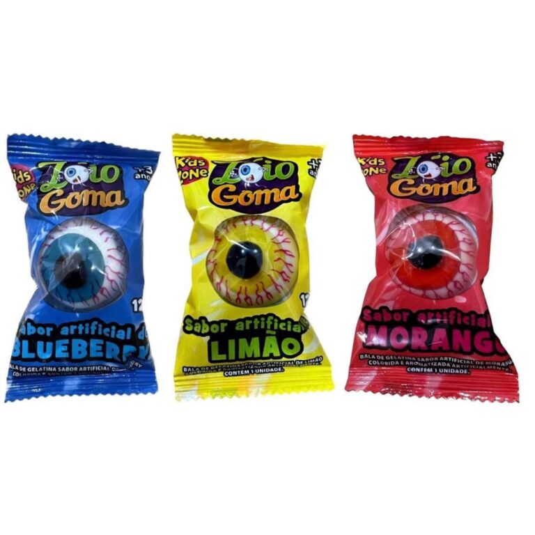 Bala De Gelatina Zóio Goma Kit com 3 Unidades