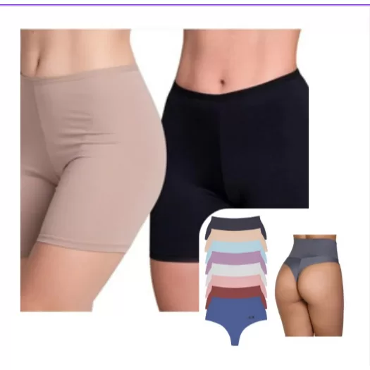 COMBO 2 KITS: 2 Short Anágua + 5 Calcinhas Sortid