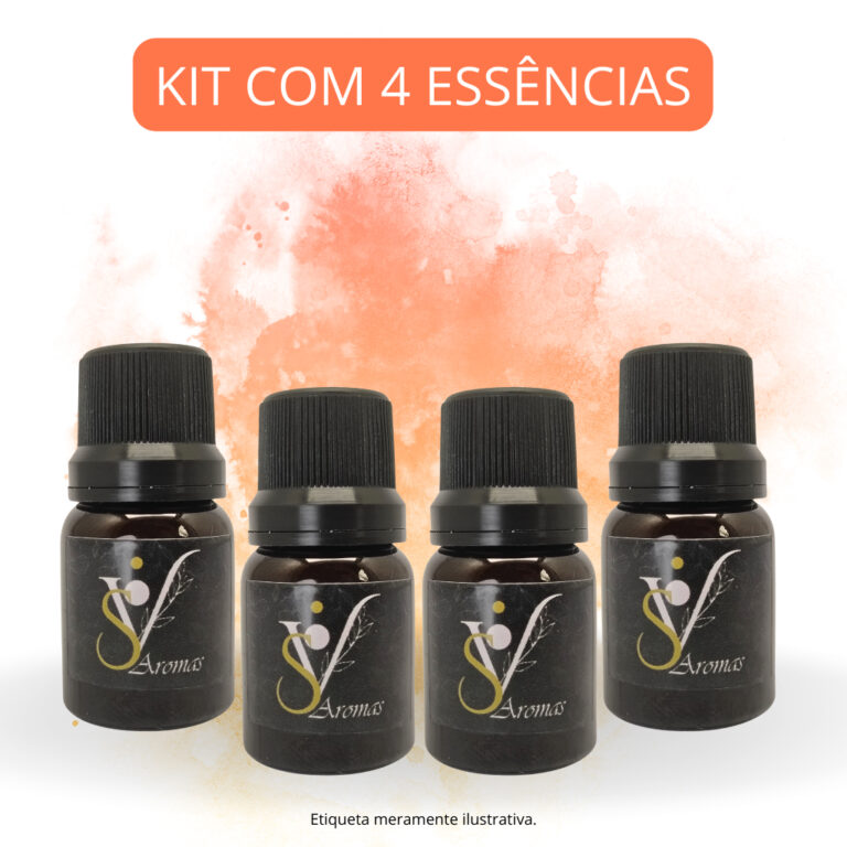 Kit 4 Essência para Aromatizador, Ambiente, Velas