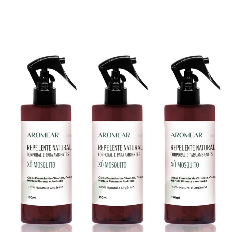 3 Repelentes Naturais Xô Mosquito – 100% Na