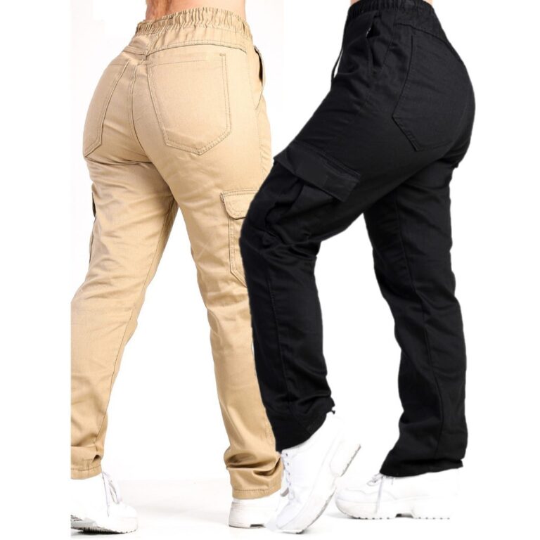 Calça Cargo Feminina  Sem Punho Jogger Moda Blogu
