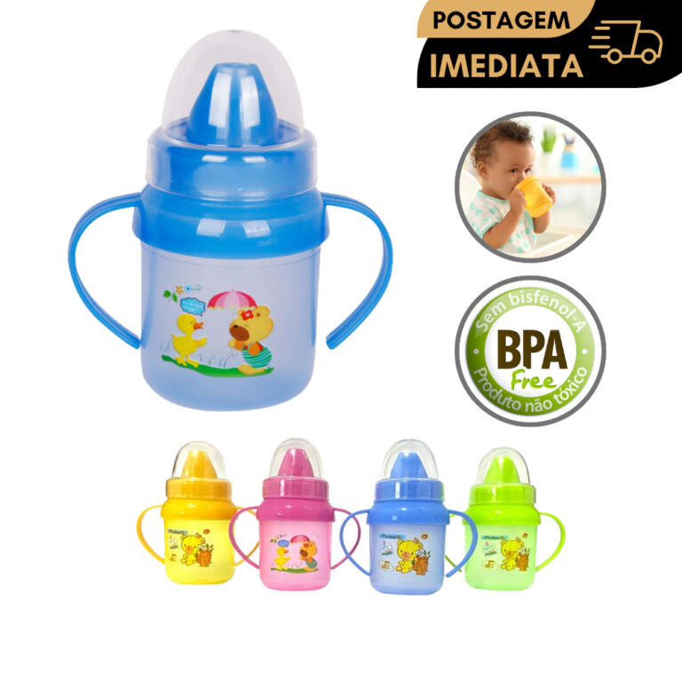 Copo Infantil bebê Treinamento 200ml c/tampa