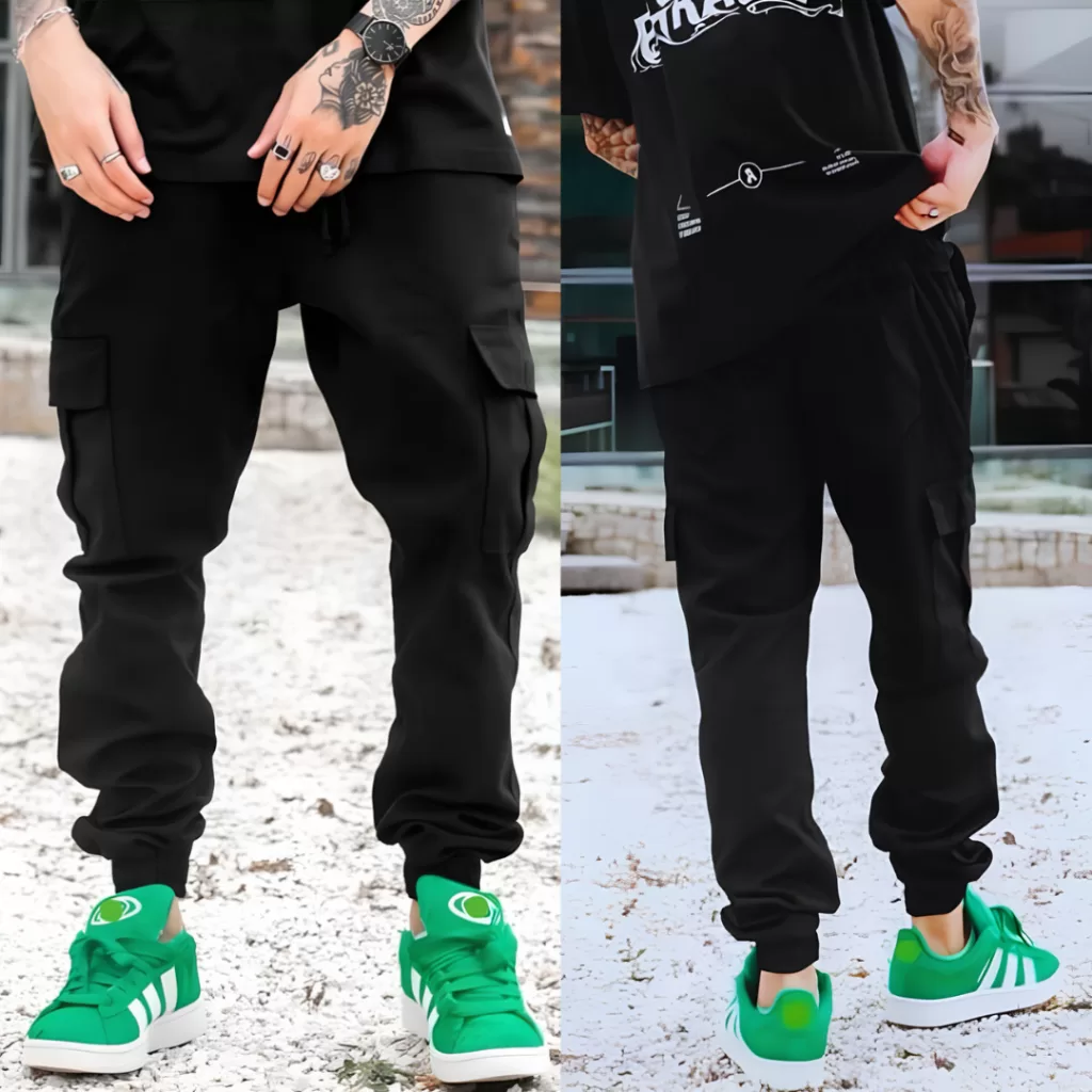 Calças Cargo Com Bolso do lado Jogger Skatista