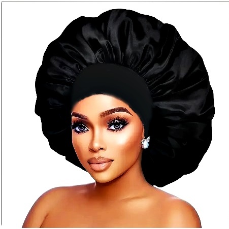 Touca de Cetim Extra Grande para Box Braids e Cabe
