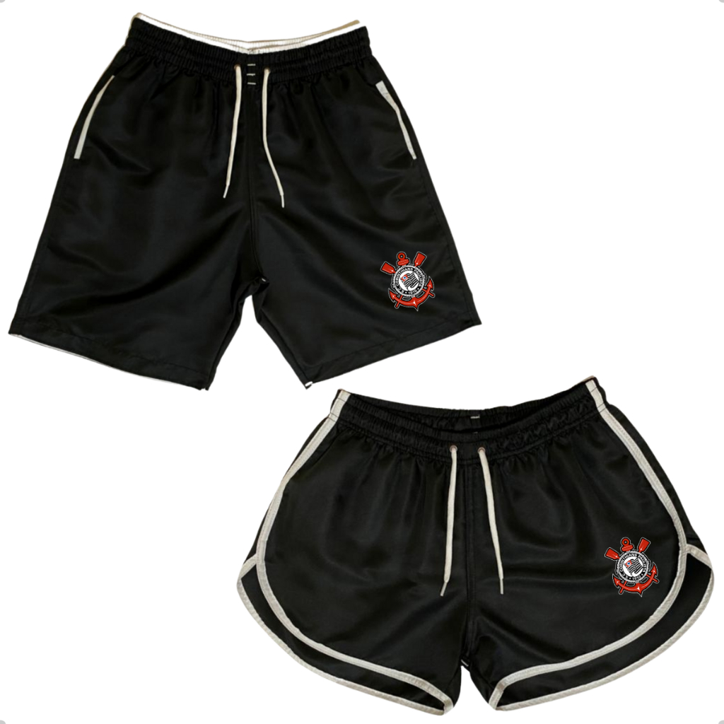 Kit Casal Shorts De Time Shorts Casais Futebol Para Namorados