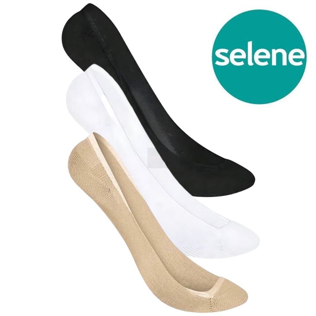 MEIA SELENE FEMININA SAPATILHA SUPER INVISIVEL ALGODÃO