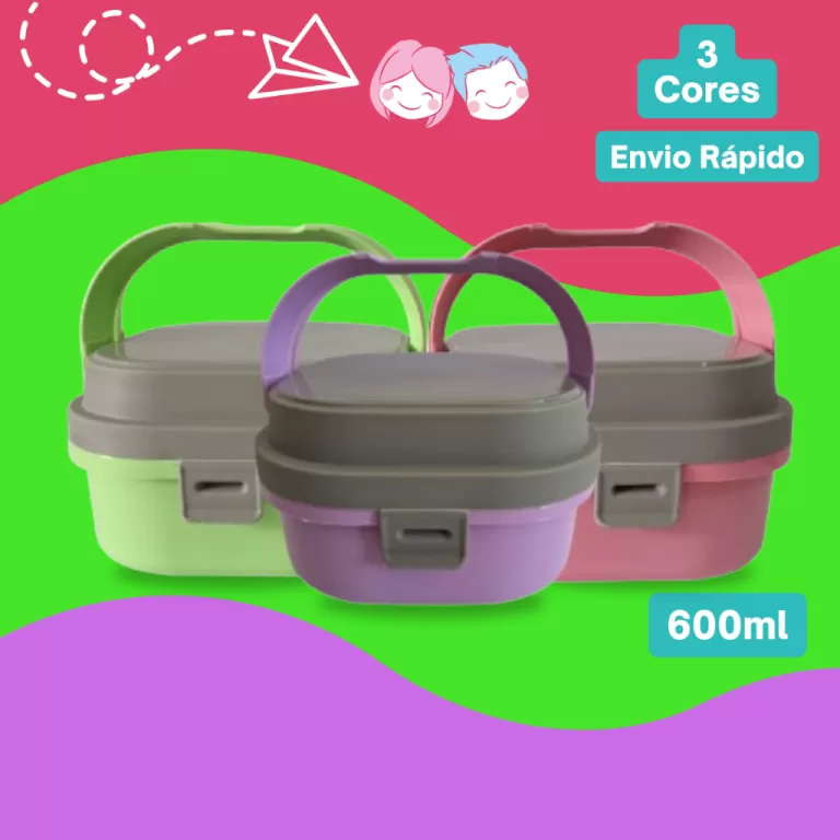 Marmitinha Lancheira Infantil Com Divisória 660ml