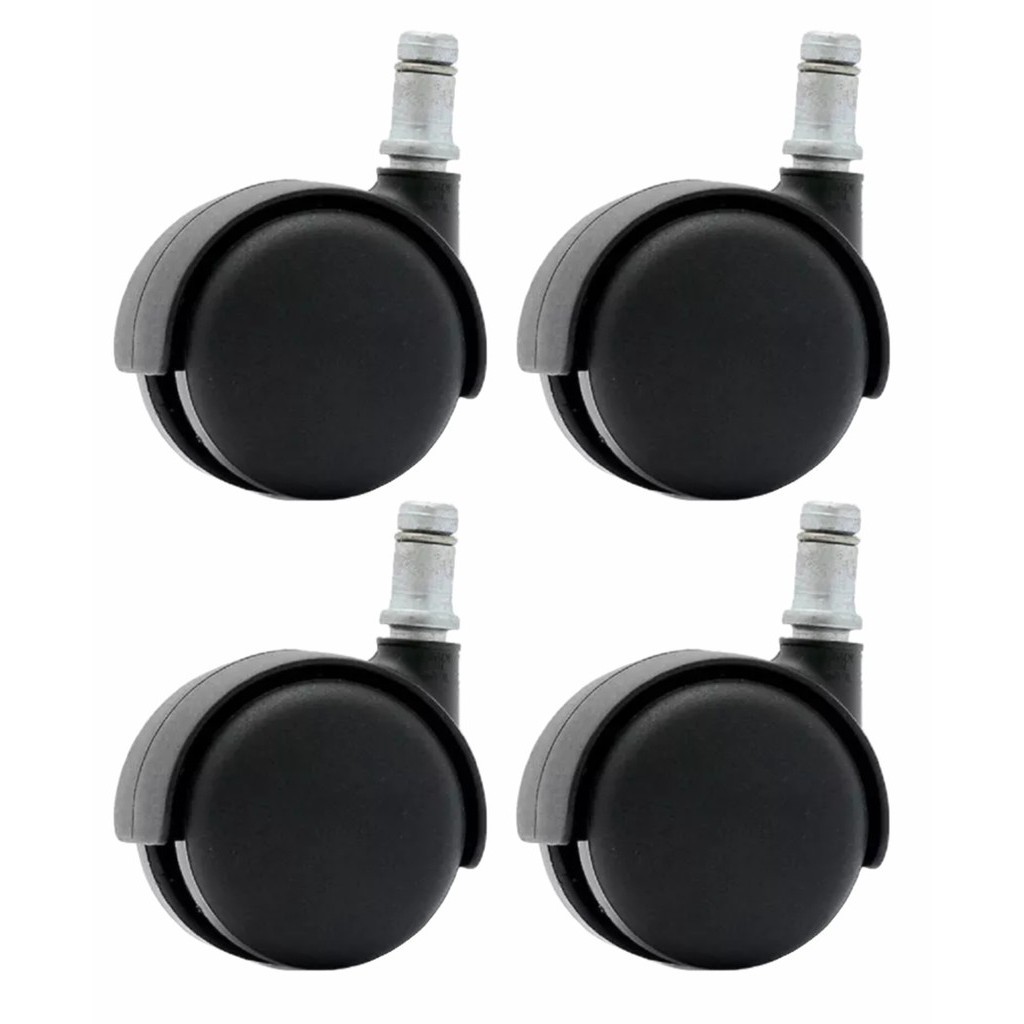 Rodízio De Cadeira Giratória 5cm Com 5 Rodinhas Pino Anel.