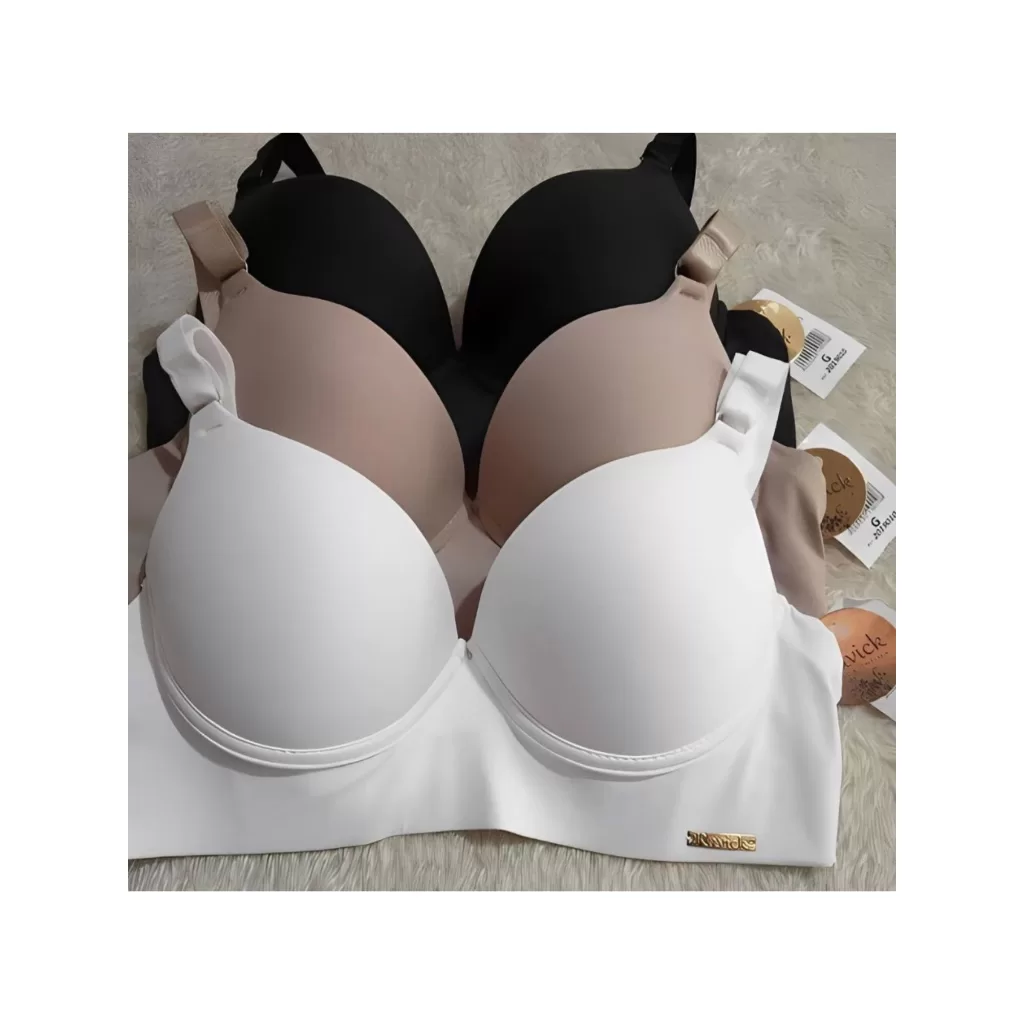 Kit C/ 2 Sutiãs Básicos Reforçados Microfibra com Bojo – Lingerie Direto da Fábrica Tamanhos PP ao G