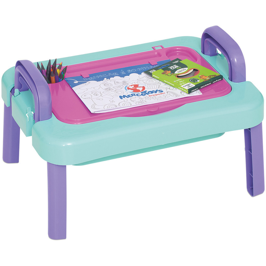 Mesinha de Desenho e Atividades Infantil para Bebês Acima de 1 ano Menina