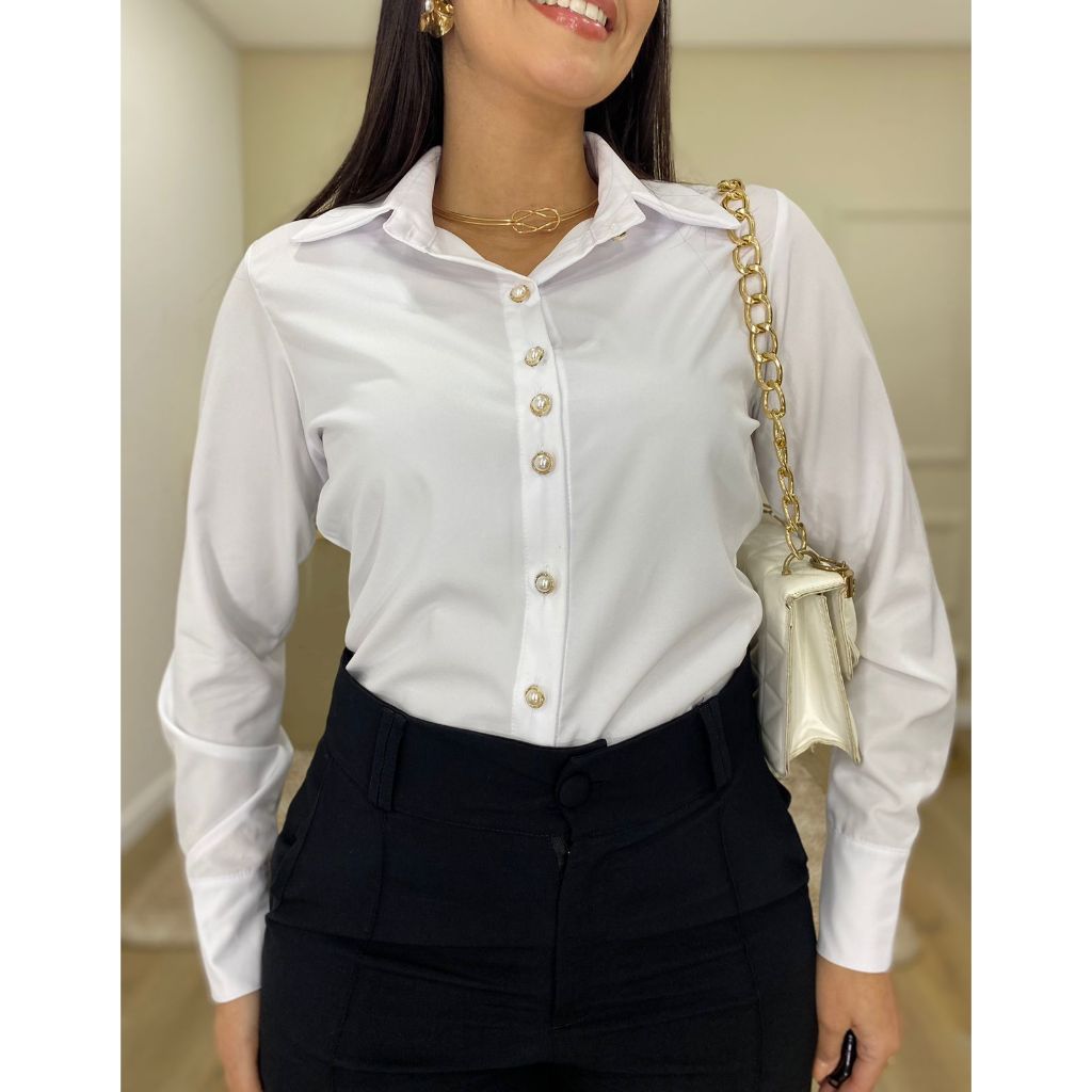 Camisa social Slim crepinho moda executiva evangélica