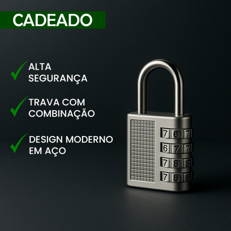Cadeado Combinação Quatro Dígitos Liga Zinco Se