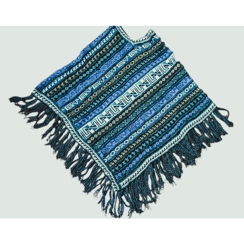 Poncho Peruano Boho Andino