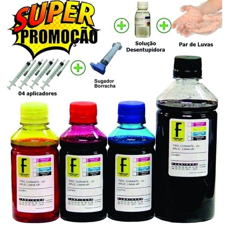 500ml Kit Tinta Recarga Cartucho Hp 2774 Cartucho 
