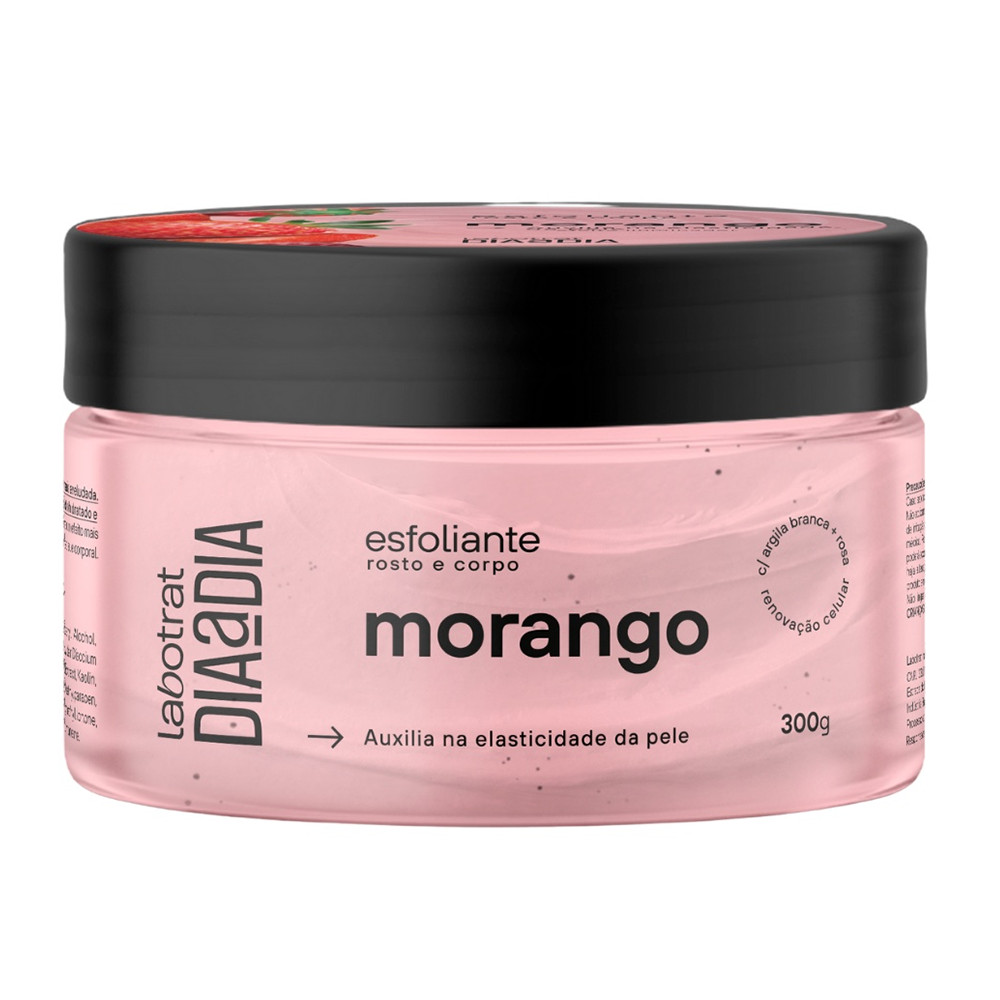 Esfoliante Creme Morango Facial Corpo Hidrata Labotrat 300g