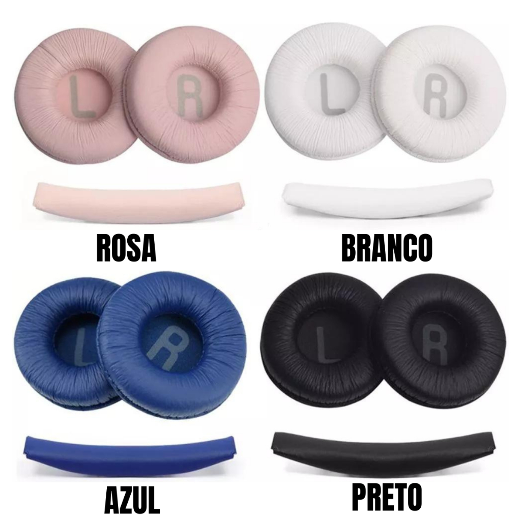 Kit Espuma Fone Esponja Compatível Tune600 T500 T510bt T450 T450bt Ultra Macia – Par