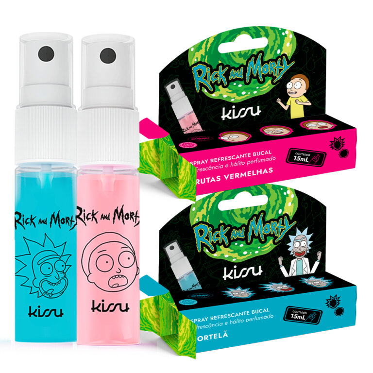 Kissu Ricky E Morty Spray Bucal 15ml – Kit c