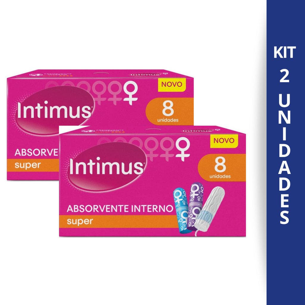 Kit 2 Absorvente Interno Intimus Super Com 8Un