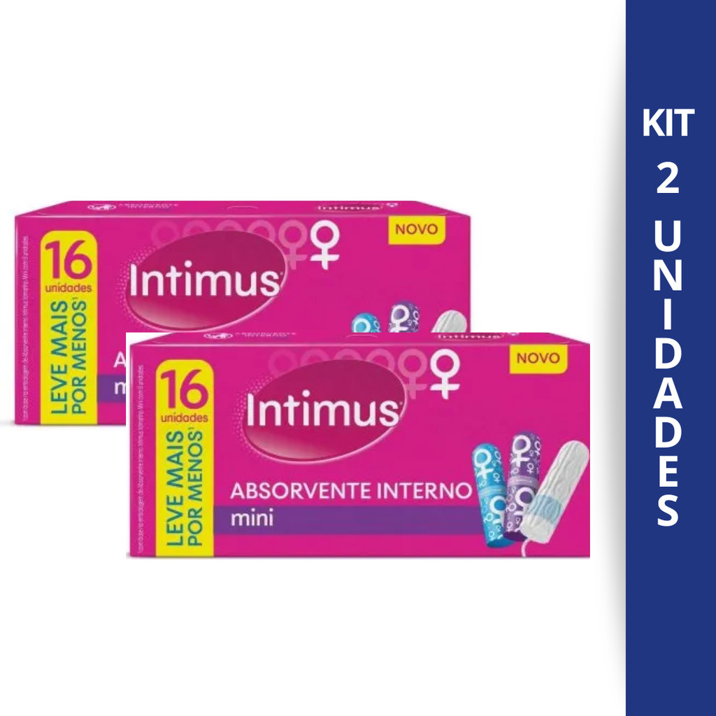 Kit 2 Absorvente Interno Intimus Mini Com 16Un