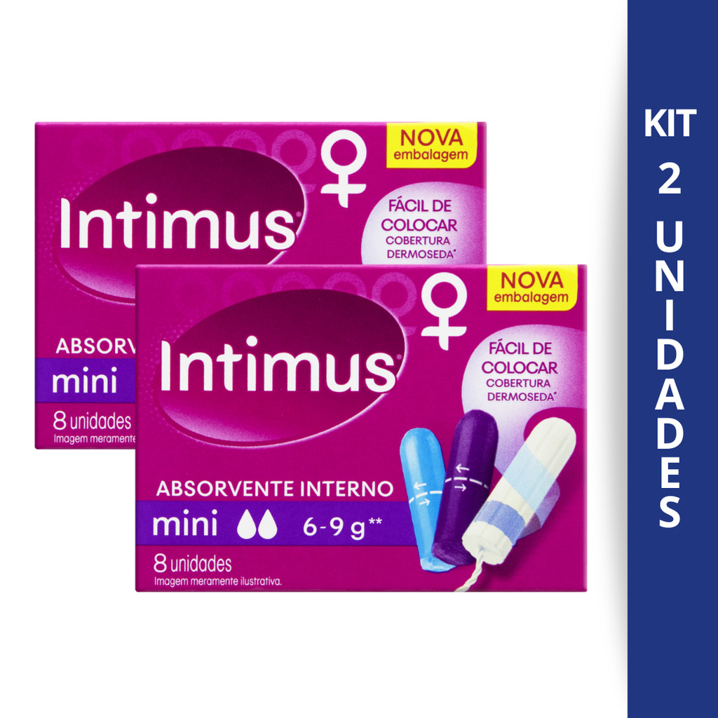 Kit 2 Absorvente Interno Intimus Mini Com 8Un