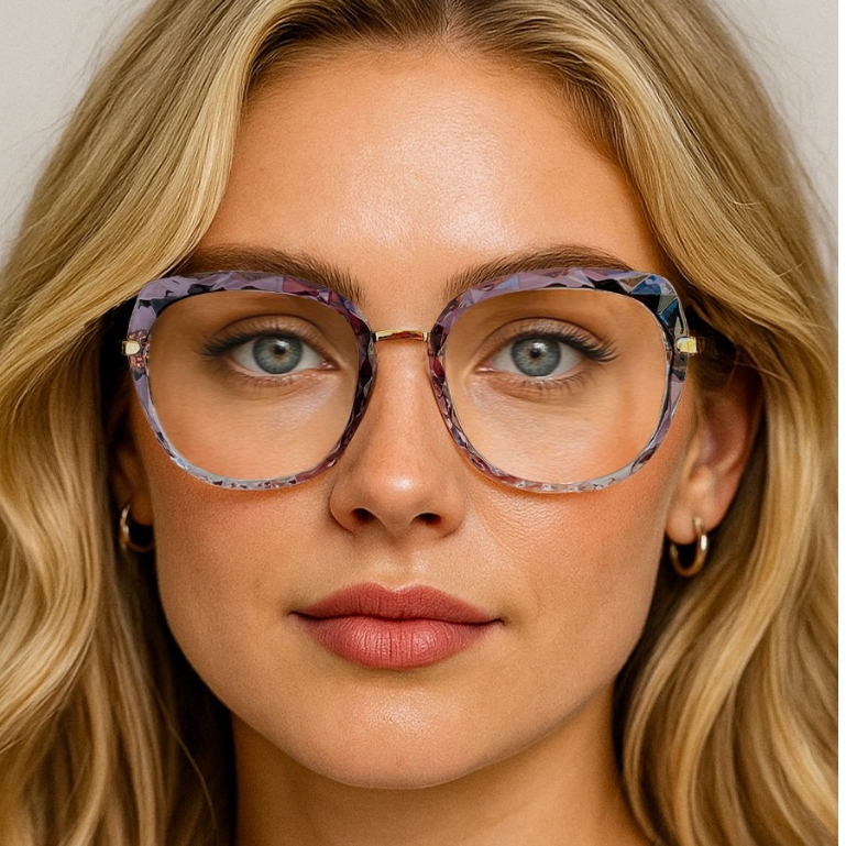Armação Feminina para Grau Diamante Lapidado 3D 