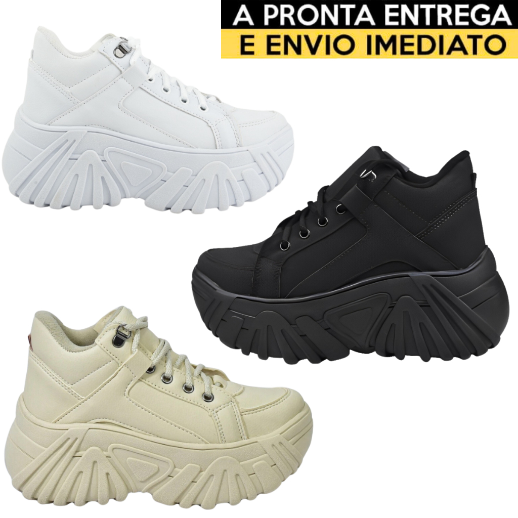 Tênis Sneaker Buffalo Feminino Chunky Plataforma 7cm Casual Envio Imediato