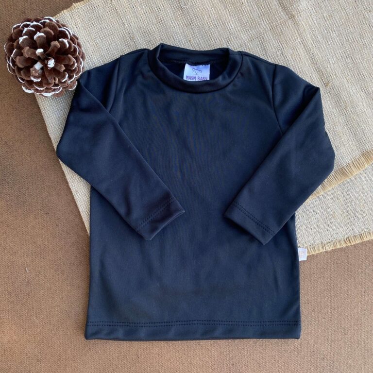 Blusa Segunda Pele Térmica Infantil Preto