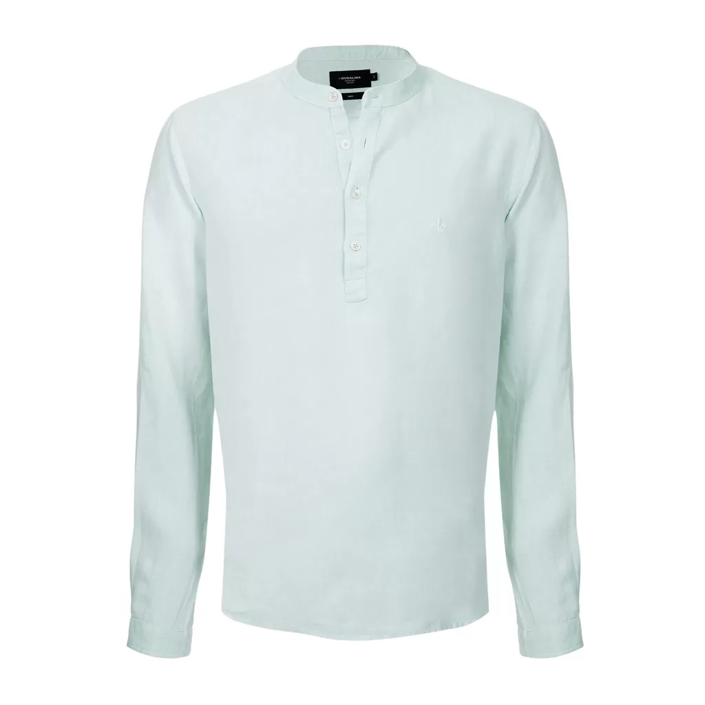 Bata Dudalina Verde Claro Ml Slim Linho Tint