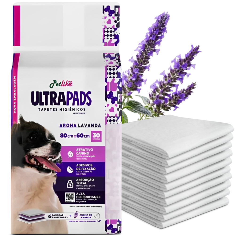 Tapete Higienico Ultra Peds Lavanda 80×60 30 un PetLike