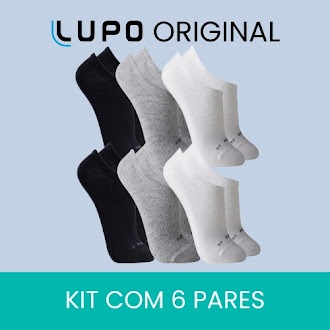 Meia Kit 6 Pares Sapatilha Soquete Algodão Origin