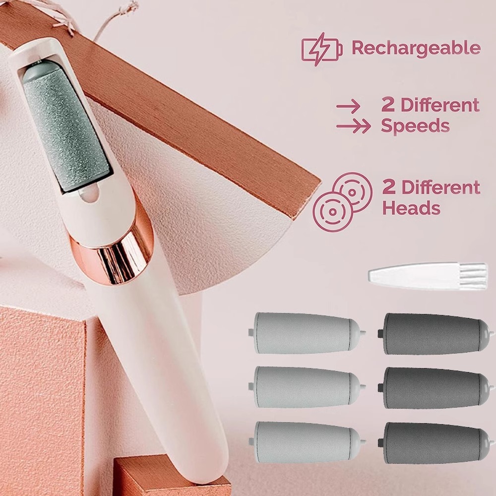 Lixador de Pé Elétrico – Esfoliador Tira Calos Pedicure Portátil