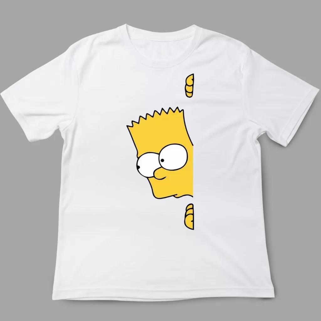 Camiseta bart Desconfiado Bonito Estilo, simpson
