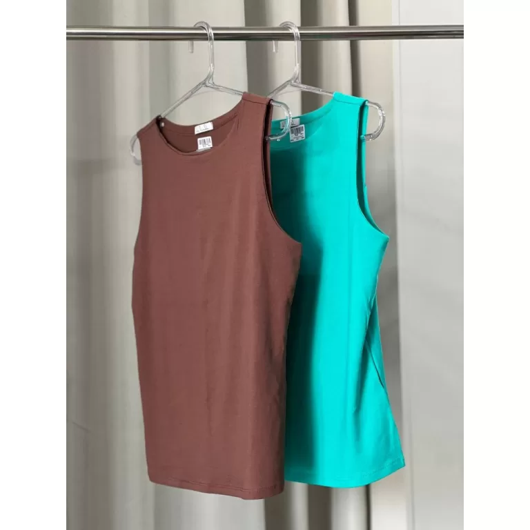 Blusa femininas plus size malha lisa regata casual