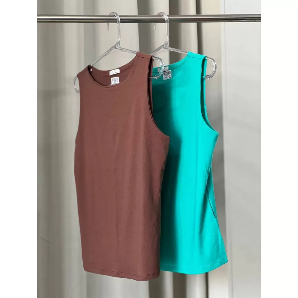 Blusa femininas plus size malha lisa regata casual