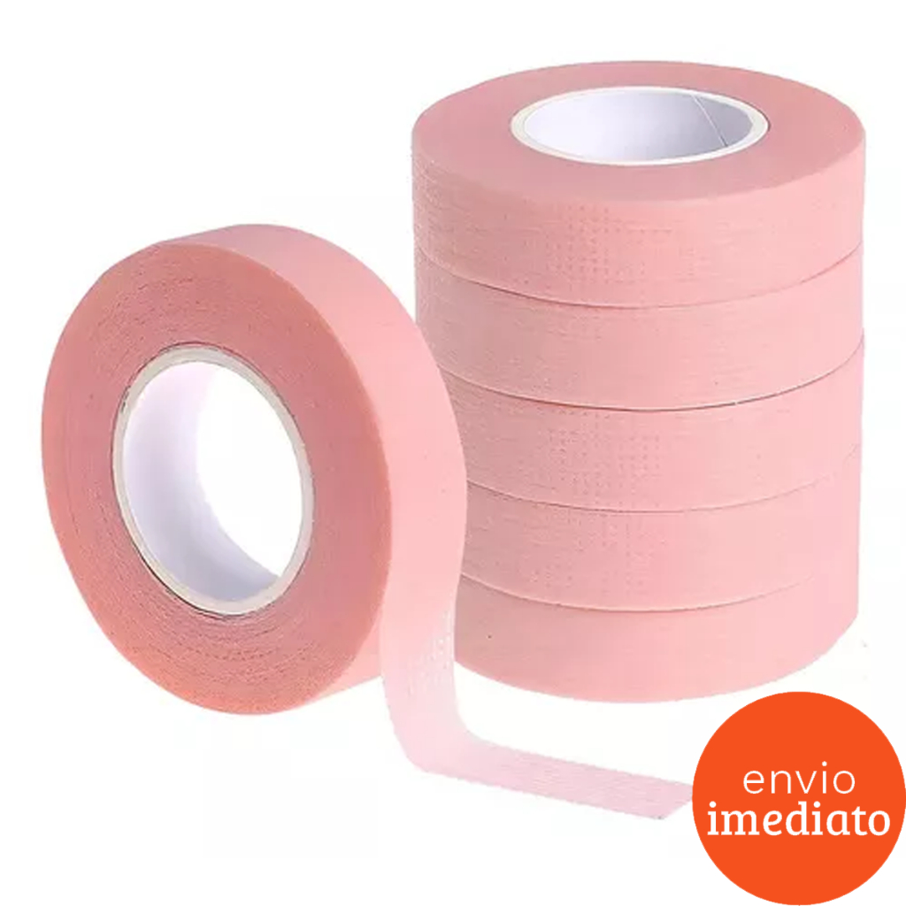 5 Fitas Transpore Rosa Antialérgica Para Extensão E Alongamento De Cílios 9m Envio Imediato
