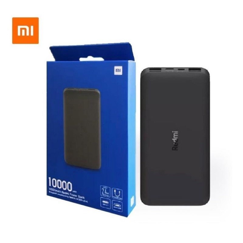 Carregador Original  Portátil Power Bank 10000mah Redmi Xiaomi  Portas USB-C/USB – Original