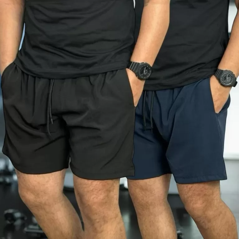 Kit 2 Bermuda Elastano Plus Size P ao G3 Masculina