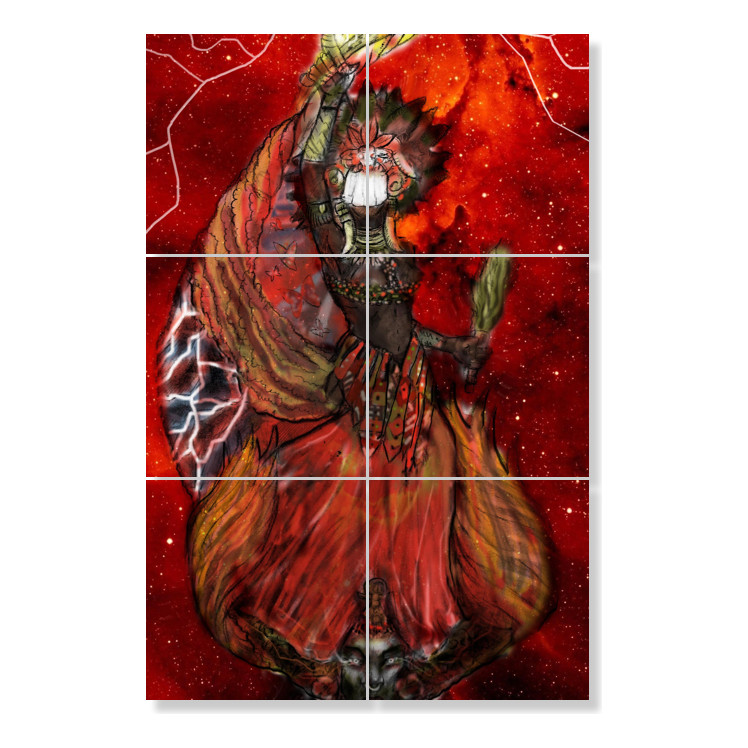 Kit Quadros Iansã Candomblé Umbanda Em Azulejo 6