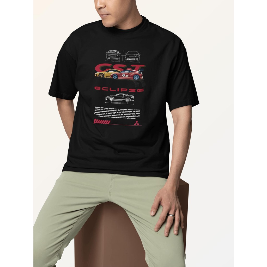 Camiseta Masculina Unissex 100% Algodão Blusa Streetwear Gola Redonda Com Estampa Grande – Mitsubish