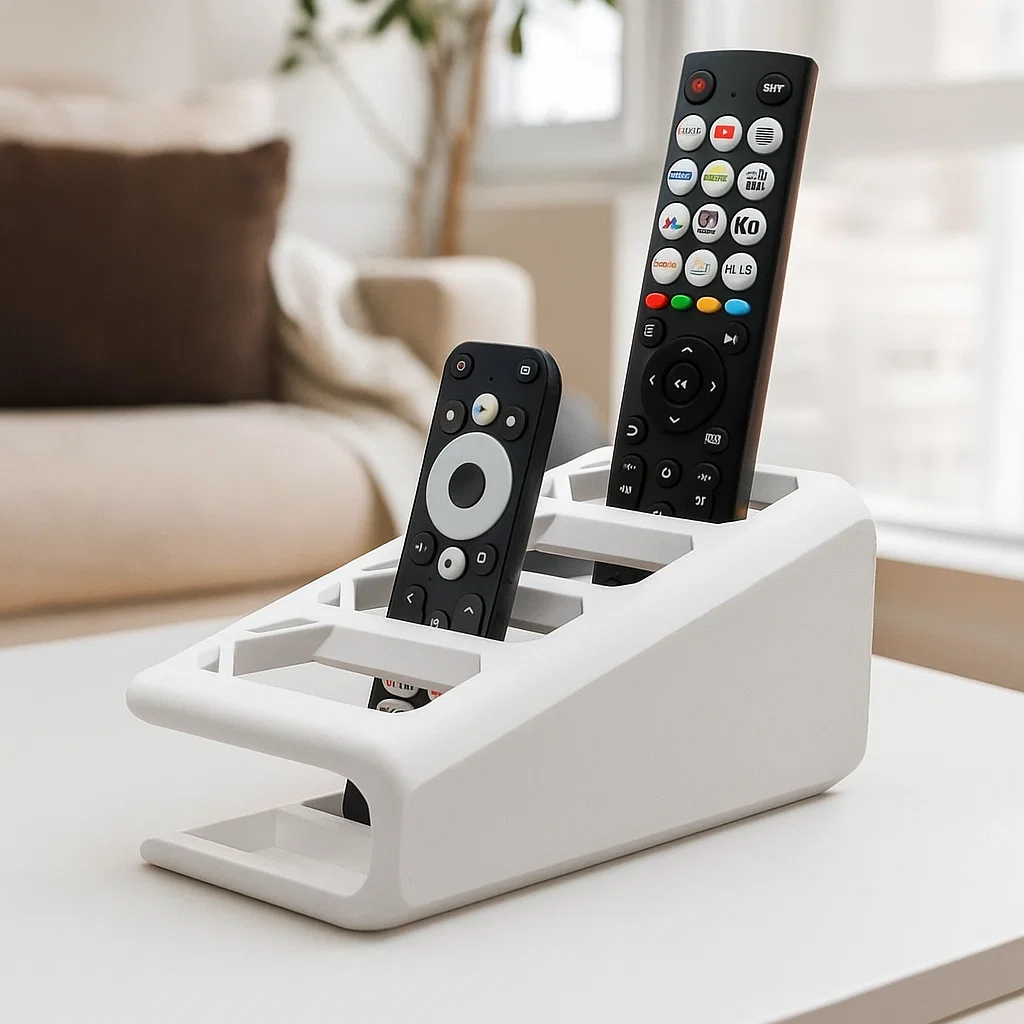 Porta Controle Remoto Tv Organizador Decoração Apoiador Prático Funcional Mesa Sala Escritório Fácil