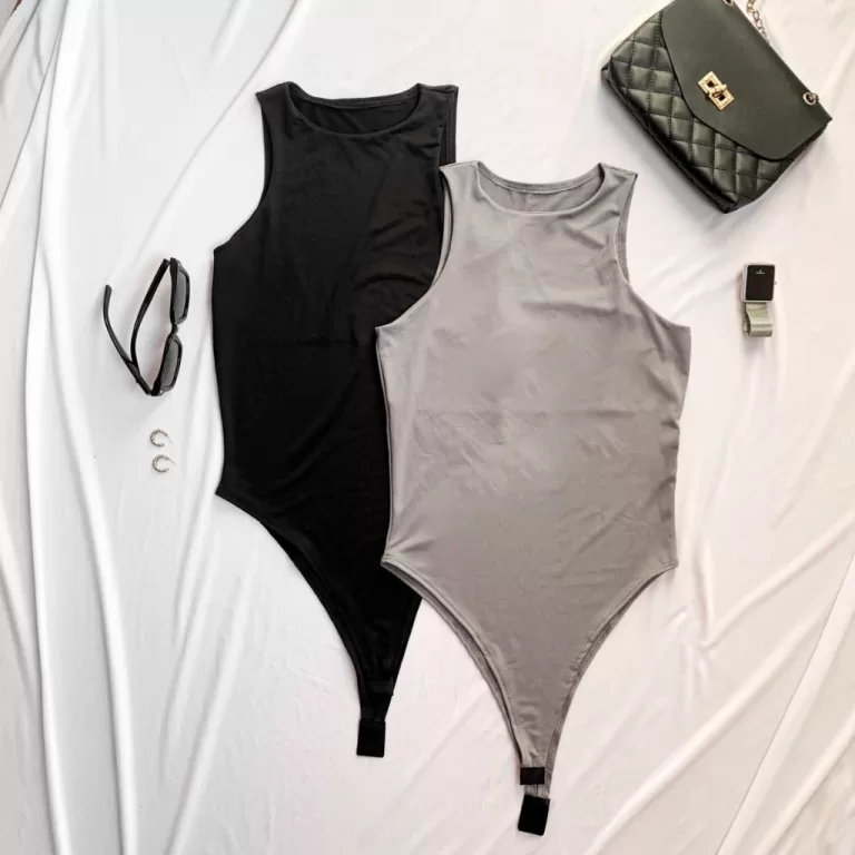 KIT 2 Body Feminino Suplex Regata Forro Duplo